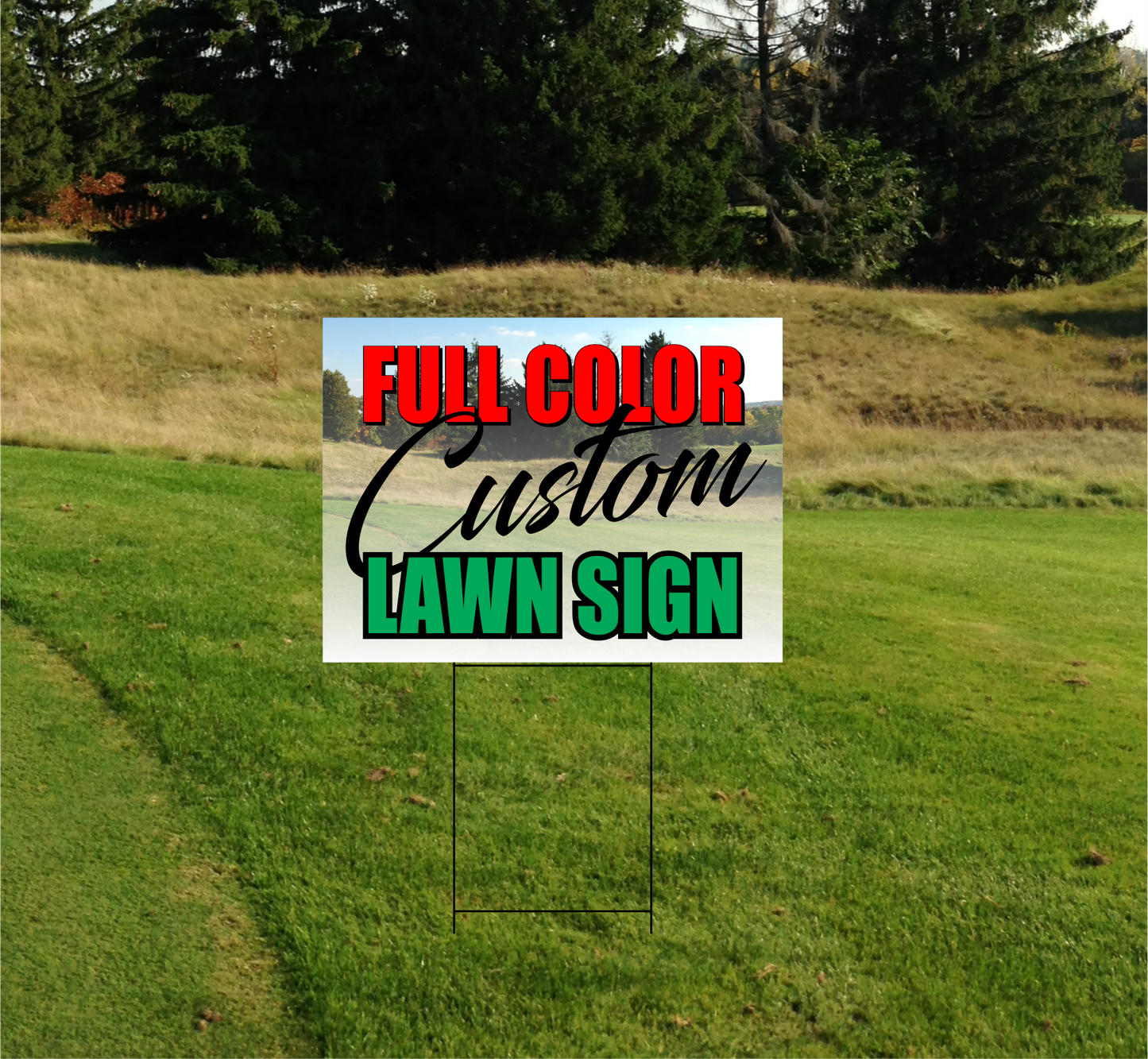 Coroplast Lawn Sign Step Stake